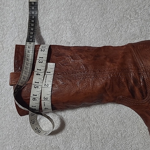 Frye Anna Cognac Leather Pull On Boots Size 6B Womans - Picture 11 of 11